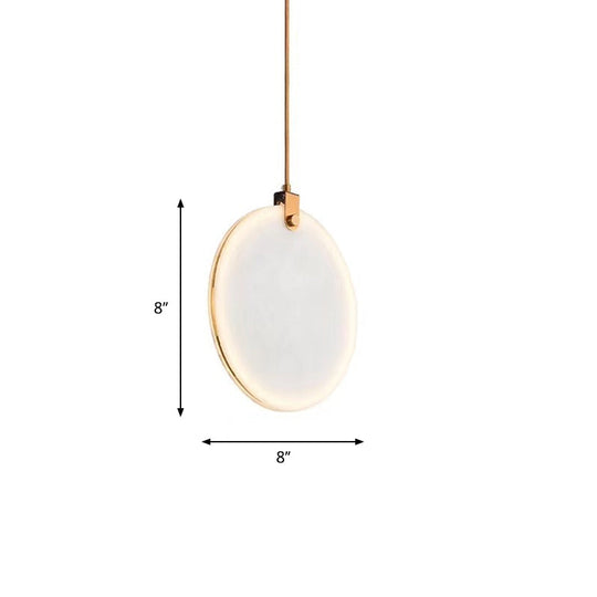 Lampe à suspension ronde en verre avec éclairage LED moderne en lumière blanche ou chaude - Disponible en 3 tailles