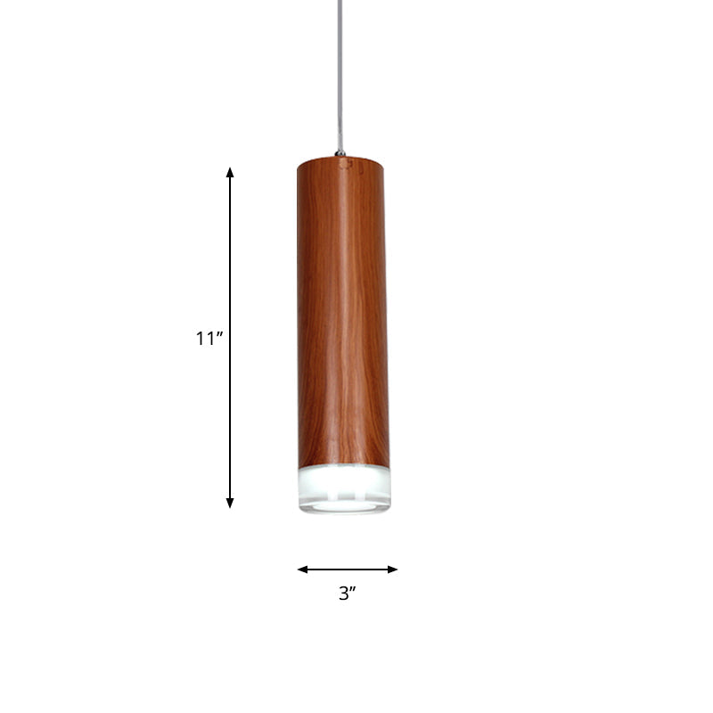 Giovanna Modern Led Pendant Light: Sleek Streamlined Illumination In Warm Brown