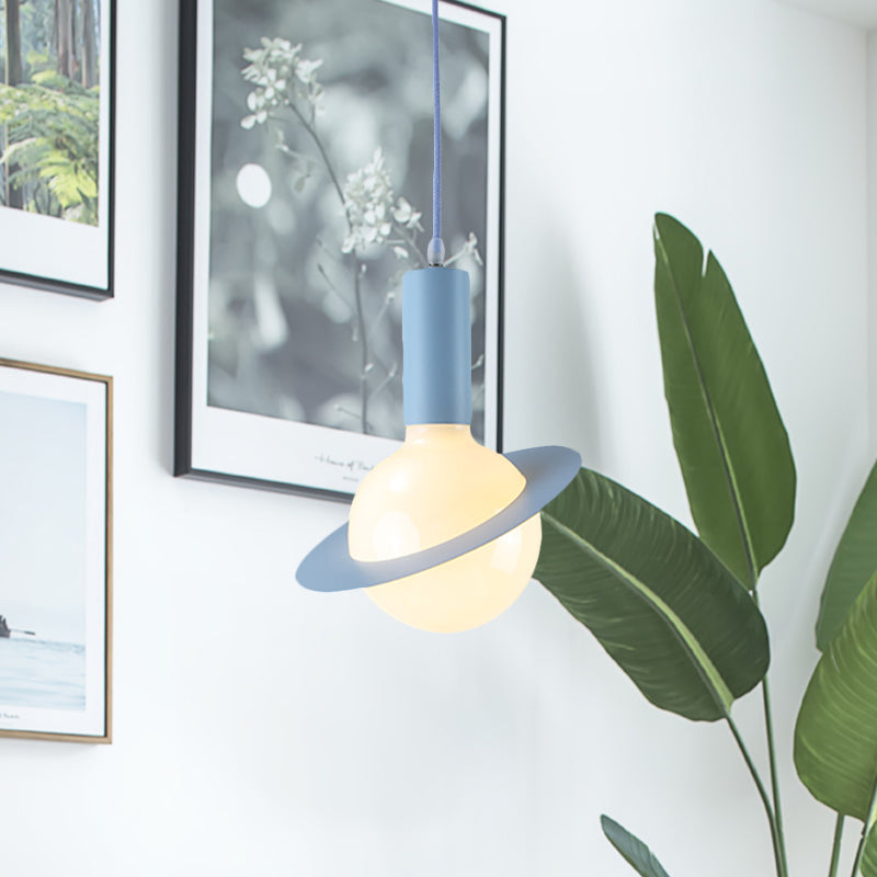 Modern Glass Pendant Light with Colorful Shades - Ideal for Dining Room Décor