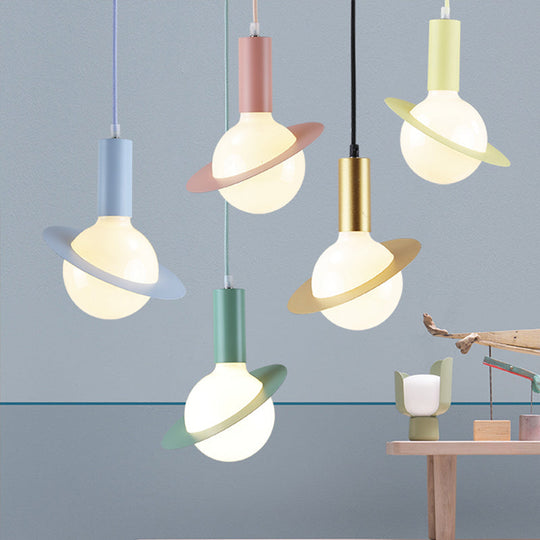 Modern Glass Pendant Light with Colorful Shades - Ideal for Dining Room Décor