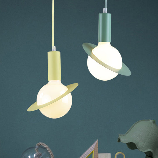 Modern Glass Pendant Light with Colorful Shades - Ideal for Dining Room Décor