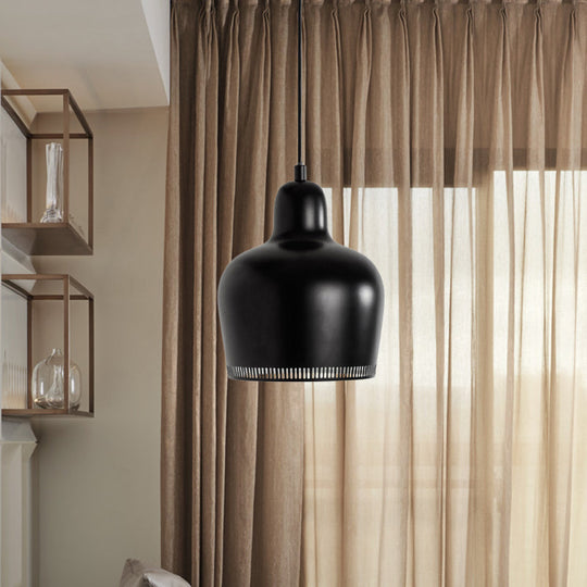 Nordic Metal Drop Suspension Pendant In Pink/Blue/Yellow - 1 Light Hanging Ceiling For Bedroom