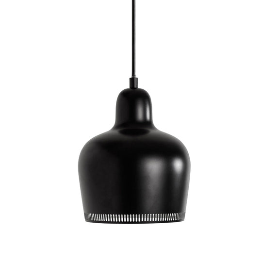 Nordic Metal Bell Drop Pendant Light for Bedroom - 1 Light Pink/Blue/Yellow