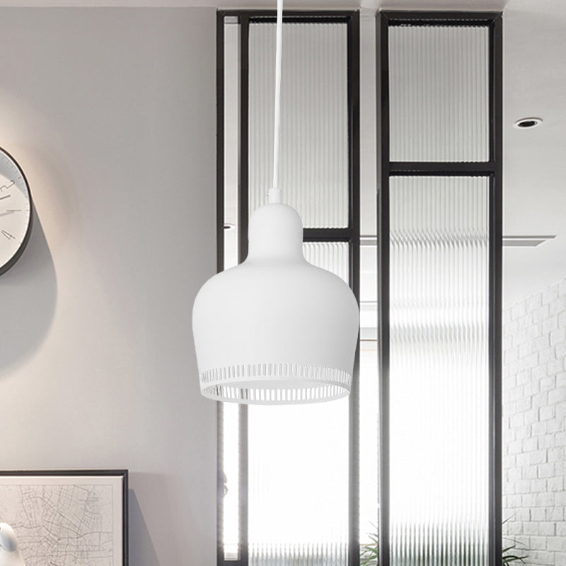 Nordic Metal Drop Suspension Pendant In Pink/Blue/Yellow - 1 Light Hanging Ceiling For Bedroom