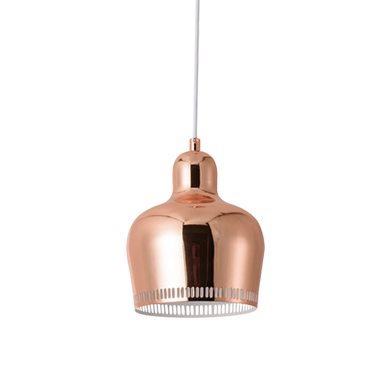 Nordic Metal Drop Suspension Pendant In Pink/Blue/Yellow - 1 Light Hanging Ceiling For Bedroom