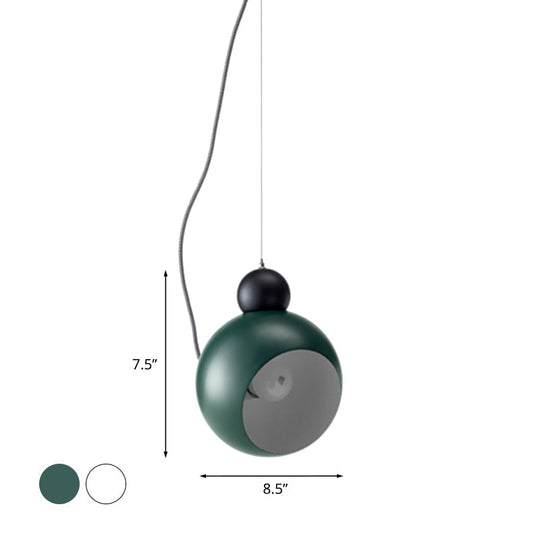 Green/White Nordic Dome Pendant Lamp for Stylish Living Room Ceiling Lighting