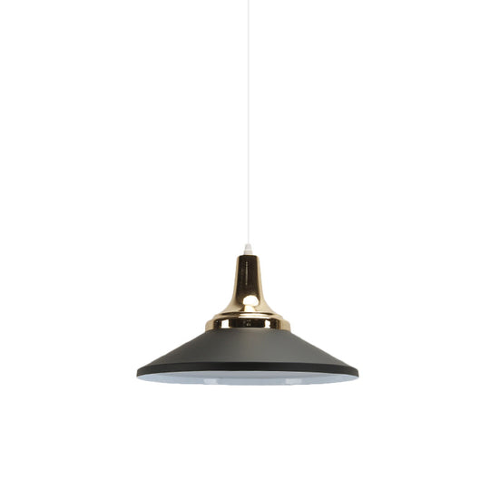 Modern Shallow Cone Pendant Light - Aluminum Hanging Lamp For Hotel Kitchen