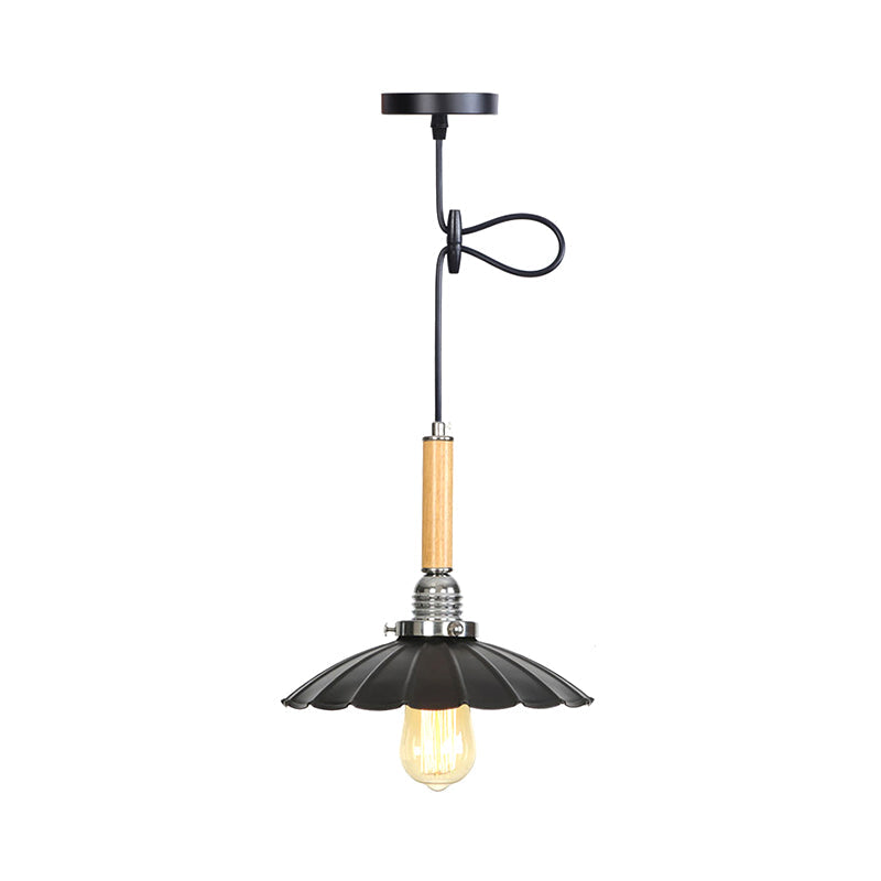 Suspension festonnée réglable pour table à manger - Luminaire d'intérieur à 1 lampe