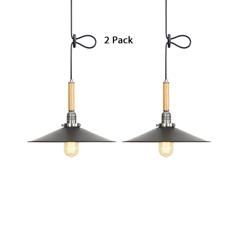 Suspension en métal réglable pour cuisine - Plafonnier industriel avec 1 ampoule