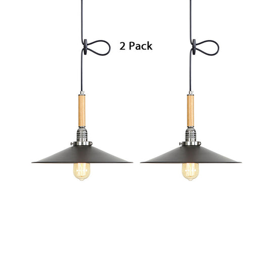 Suspension en métal réglable pour cuisine - Plafonnier industriel avec 1 ampoule