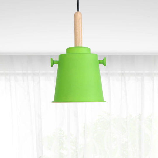 Lampe suspendue simple à cordon réglable et élégante - Lampe suspendue moderne en métal et bois