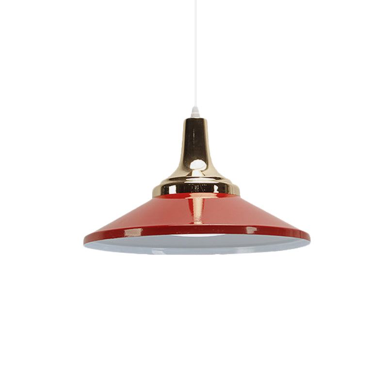 Modern Shallow Pyramid Pendant Lamp - Aluminum, Polished Finish - Ideal for Corridor Lighting