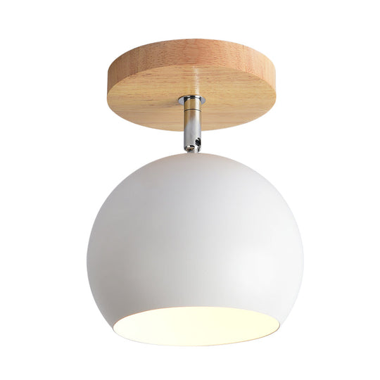 Rotatable Orb Shade Ceiling Light - Ideal For Study Room & Corridor