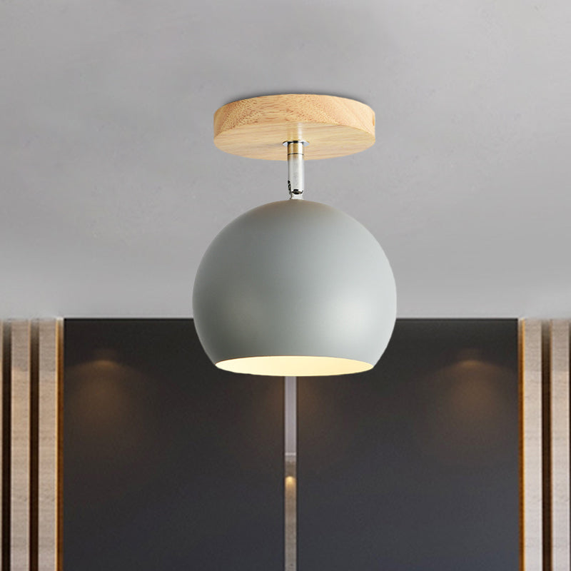 Rotatable Orb Shade Ceiling Light - Ideal for Study Room & Corridor
