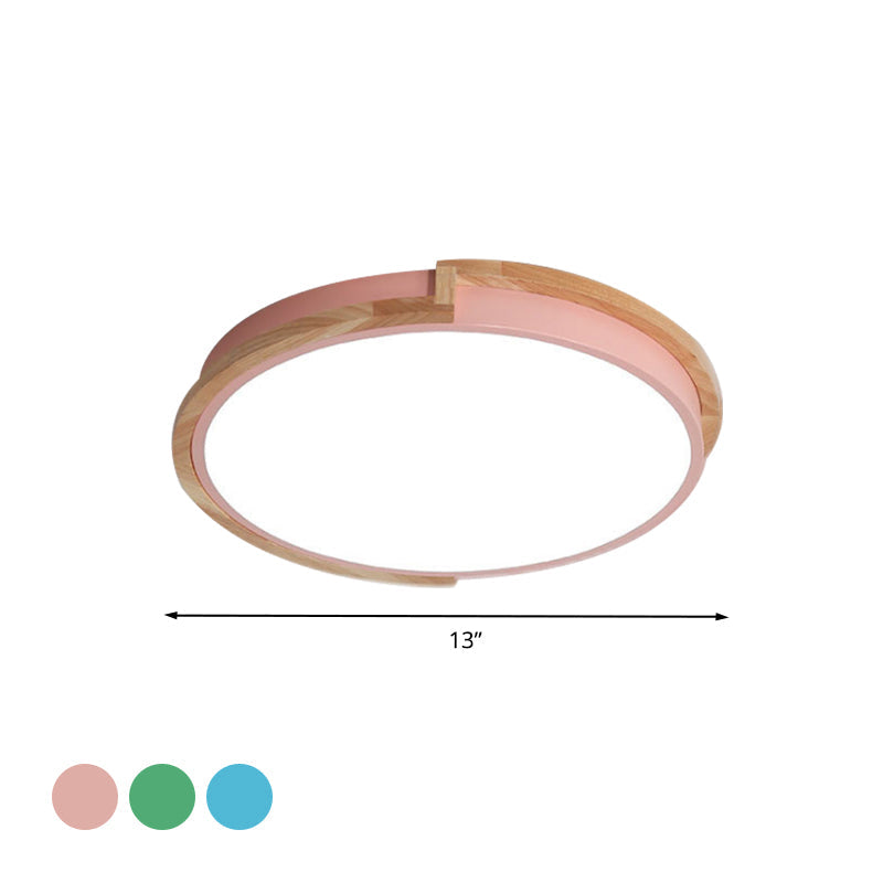 Nordic Stylish Acrylic Round Flush Ceiling Light in Warm/White Light for Living Room or Porch