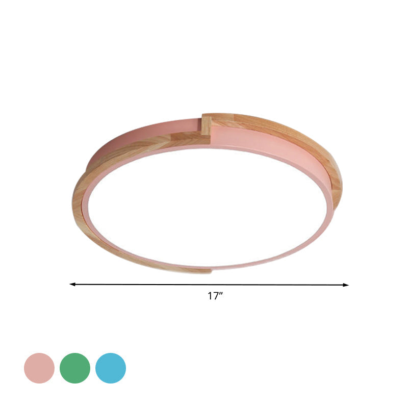 Nordic Stylish Acrylic Round Flush Ceiling Light in Warm/White Light for Living Room or Porch