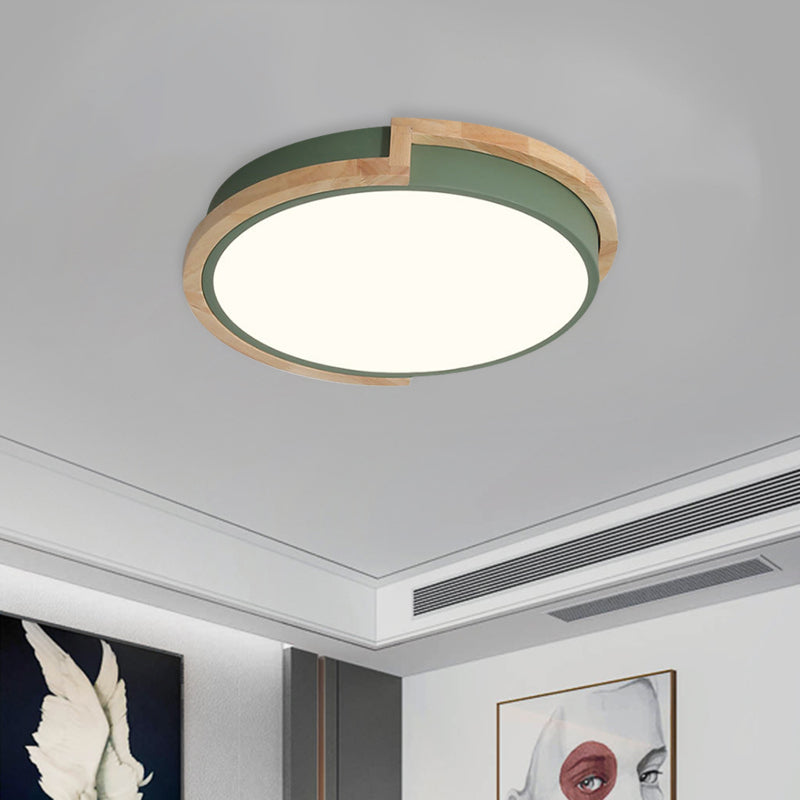 Nordic Stylish Acrylic Round Flush Ceiling Light in Warm/White Light for Living Room or Porch