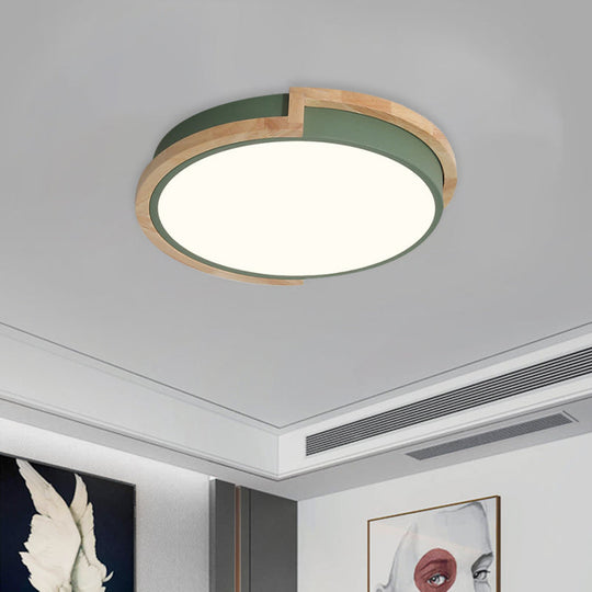 Nordic Stylish Acrylic Round Flush Ceiling Light in Warm/White Light for Living Room or Porch