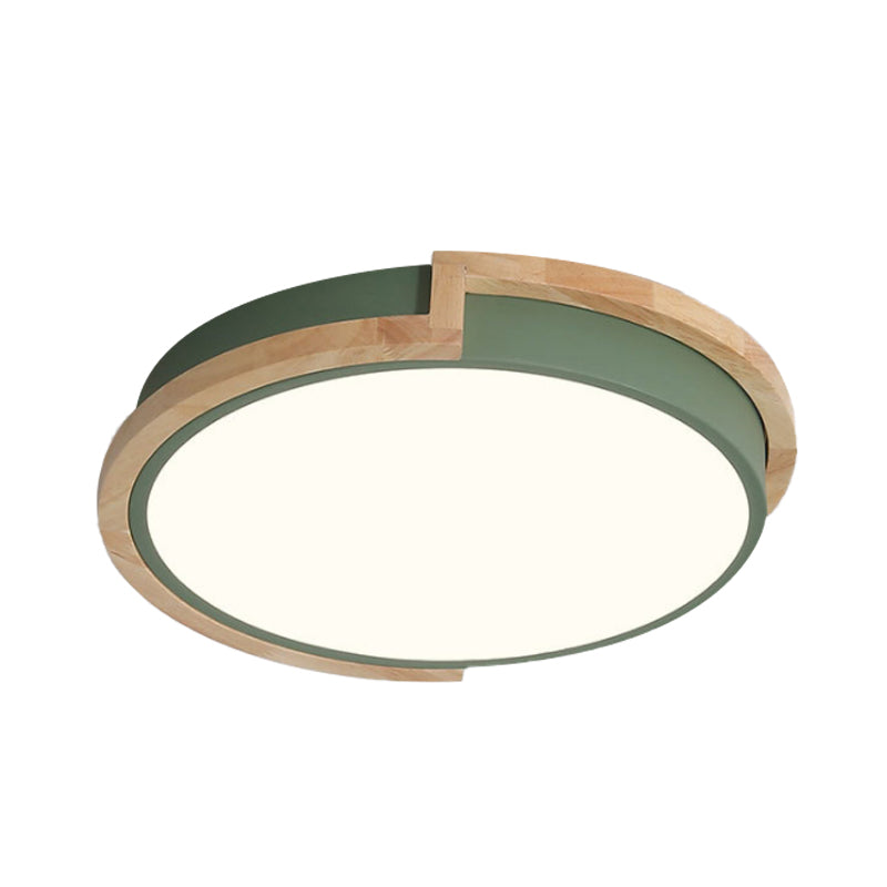 Nordic Stylish Acrylic Round Flush Ceiling Light in Warm/White Light for Living Room or Porch