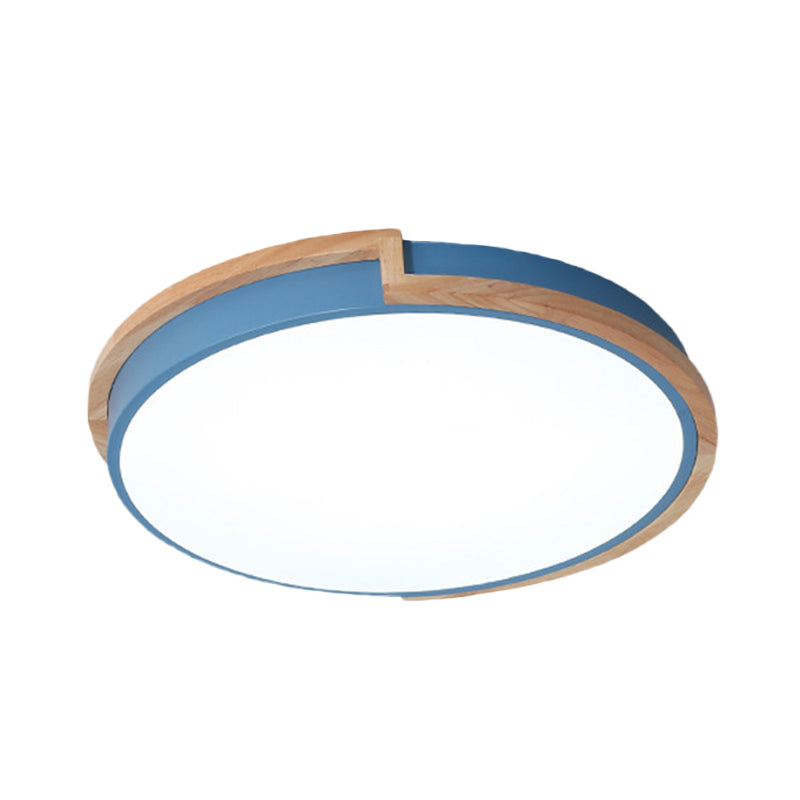 Nordic Stylish Acrylic Round Flush Ceiling Light in Warm/White Light for Living Room or Porch