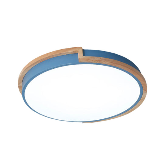 Nordic Stylish Acrylic Round Flush Ceiling Light in Warm/White Light for Living Room or Porch