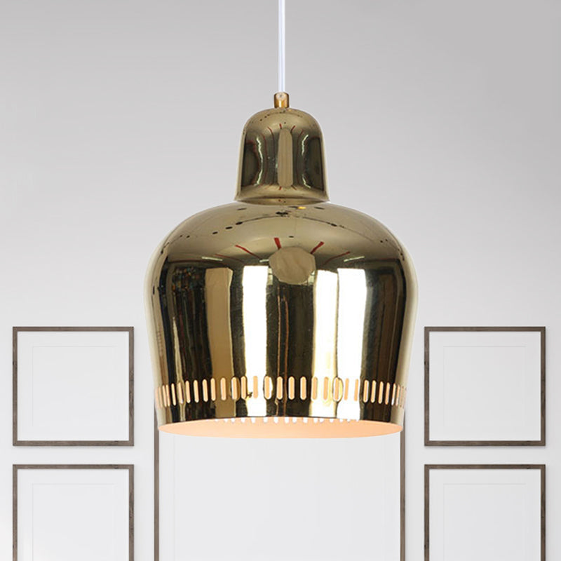 Adjustable Mirror Bell Pendant Lamp For Modern Living Rooms Gold