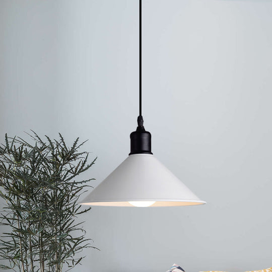 Adjustable Cord Metal Pendant Light For Dining Table - Modern 1-Light Conical Ceiling (7.5/8.5