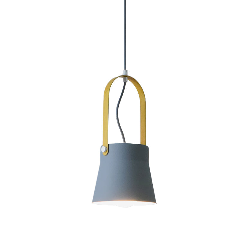 Industrial Cone Shade Pendant Lamp with 1 Bulb - Stylish Restaurant Lighting in Grey/Black/White