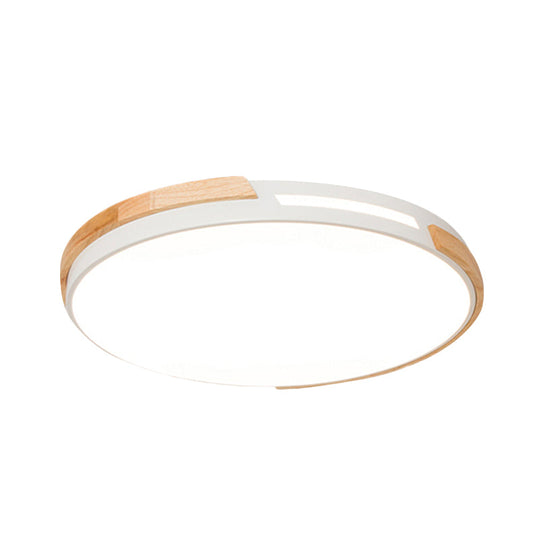 Modern LED Circle Flush Ceiling Light with Macaron Style Acrylic in Green/Grey/White - Ideal for Dining Room Corridor