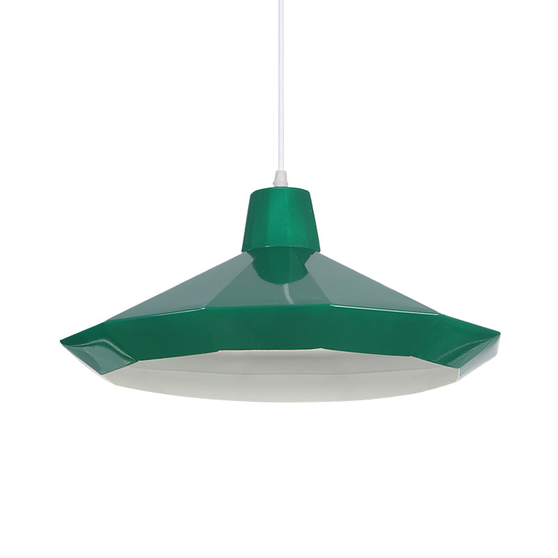 Macaron Yellow/Blue/Green Pendant Light Kit - 1-Light Hanging Lamp With Stylish Iron Shade Options