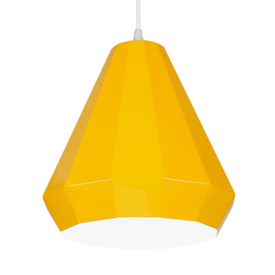 Macaron Yellow/Blue/Green Pendant Light Kit - 1-Light Hanging Lamp With Stylish Iron Shade Options