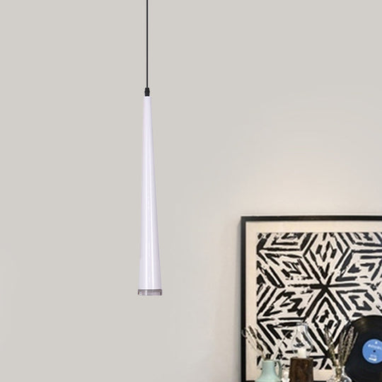 Mini Hanging Pendant Macaron Metal Light Fixture - 1 Bulb Grey/White/Red Ideal For Tables