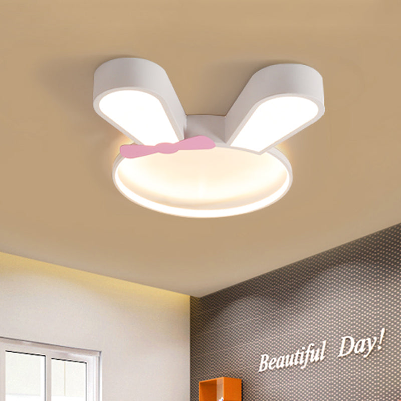 Plafonnier LED Bunny Outline avec abat-jour en acrylique - Blanc chaud