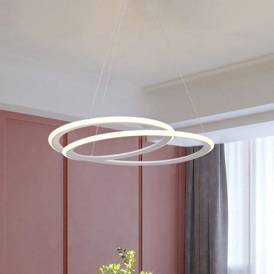 Lustre Halo Ring : lampe à suspension minimaliste en acrylique à LED pour table à manger