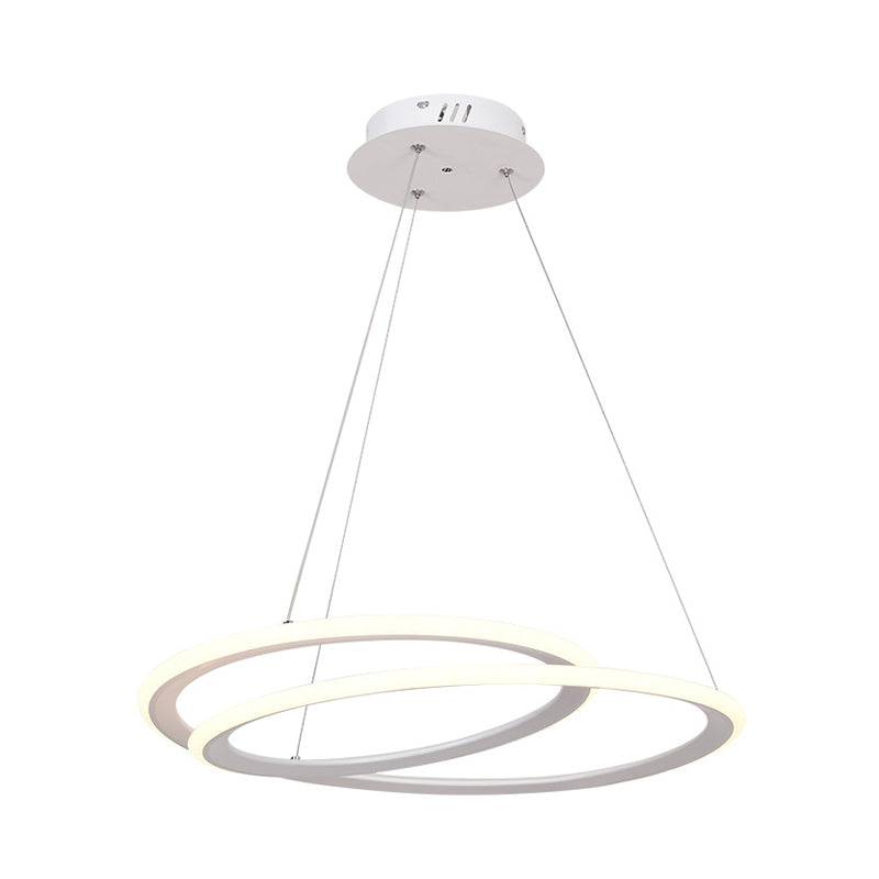 Lustre Halo Ring : lampe à suspension minimaliste en acrylique à LED pour table à manger