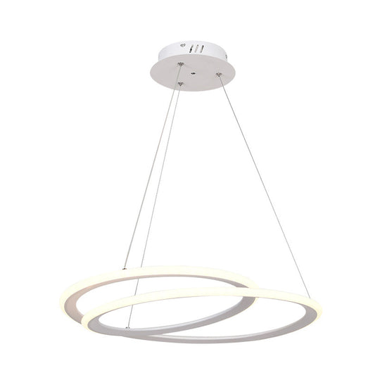 Lustre Halo Ring : lampe à suspension minimaliste en acrylique à LED pour table à manger
