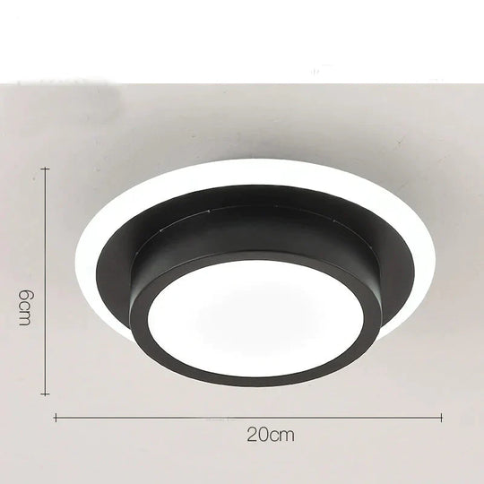 Plafonniers LED modernes en acrylique pour couloir, entrée de la maison, lampe Plafonnier Luminaria Lamparas De Techo, blanc, noir, peint