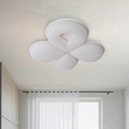 Luminaire encastré à LED pour chambre d'enfant en gris/blanc/café - Motif floral mignon