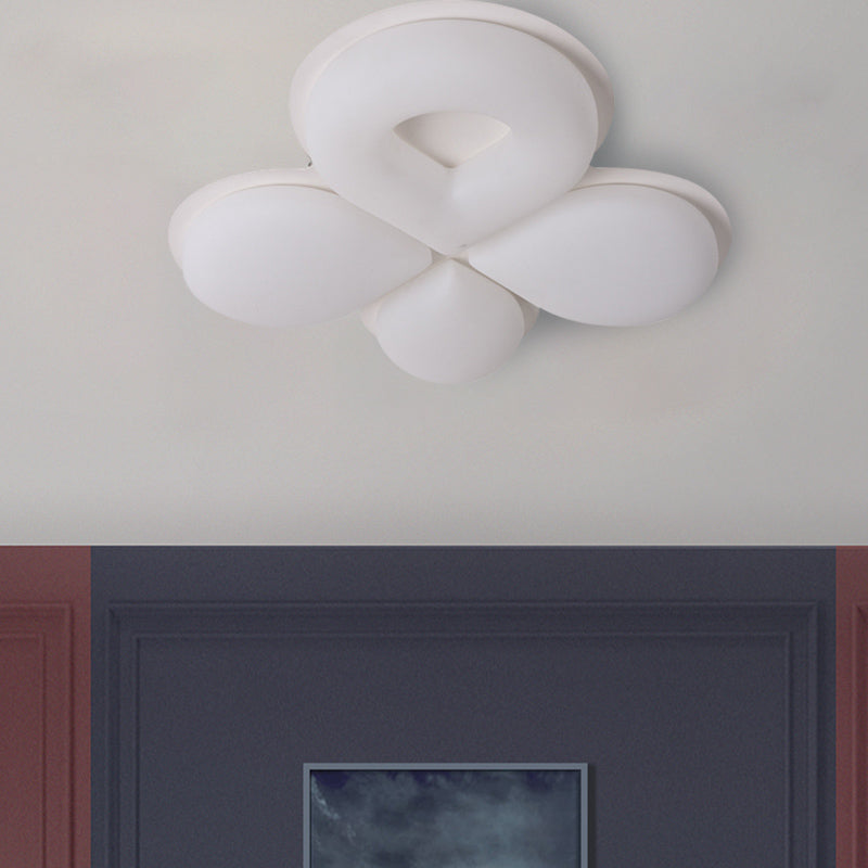 Luminaire encastré à LED pour chambre d'enfant en gris/blanc/café - Motif floral mignon