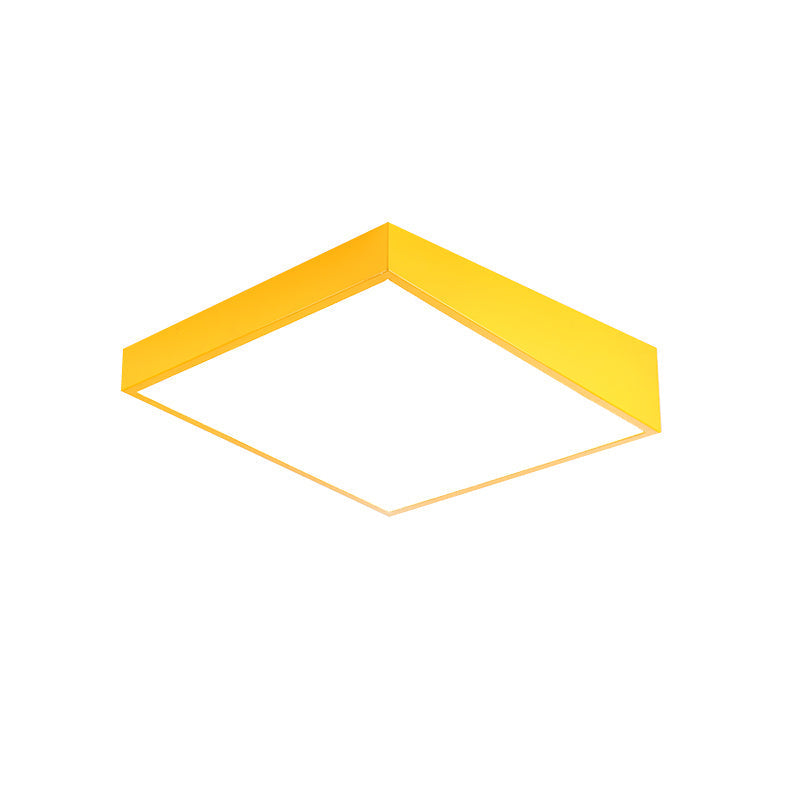 Colorful Square LED Flush Mount Ceiling Light for Kindergarten