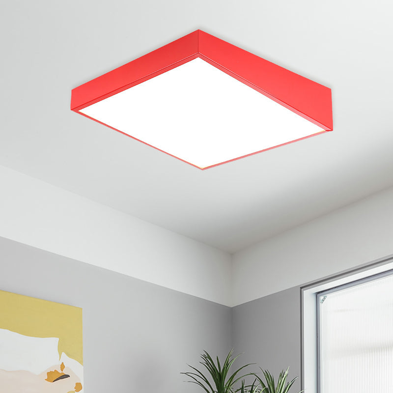Colorful Square LED Flush Mount Ceiling Light for Kindergarten