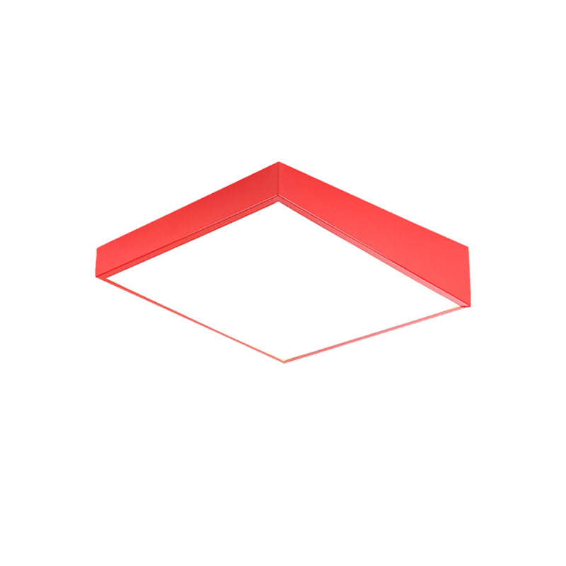 Colorful Square LED Flush Mount Ceiling Light for Kindergarten