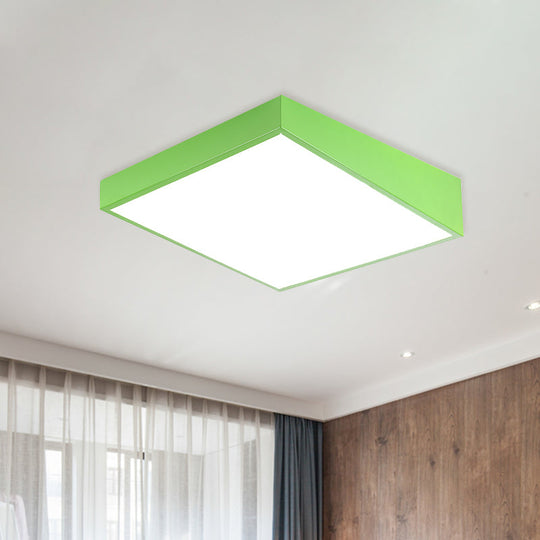 Colorful Square LED Flush Mount Ceiling Light for Kindergarten