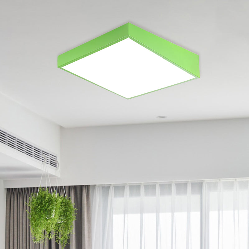 Colorful Square LED Flush Mount Ceiling Light for Kindergarten