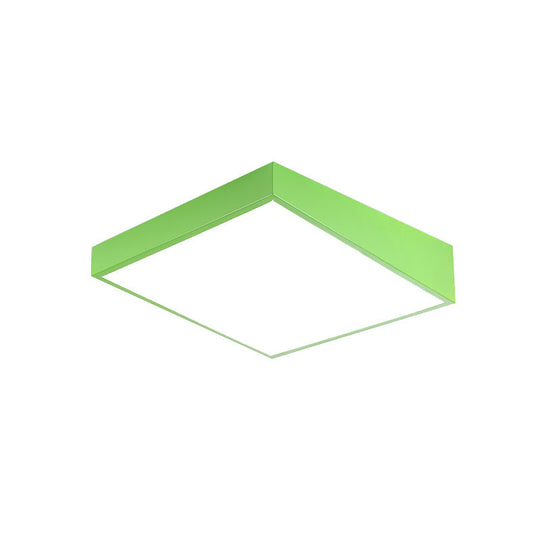 Colorful Square LED Flush Mount Ceiling Light for Kindergarten