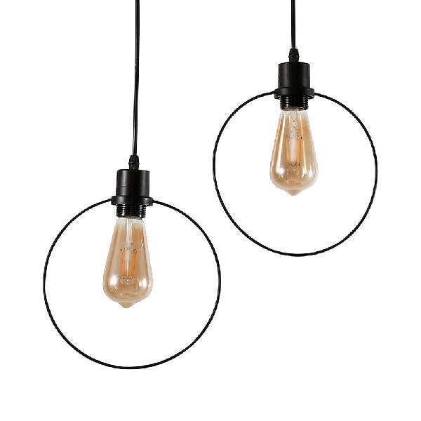 Antique Style Metal Black/Gold Suspended Light With Multiple Shade Options For Coffee Shops