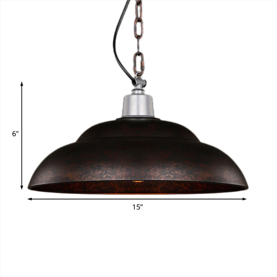 Stylish Double Bubble Iron Pendant Light For Industrial Dining Rooms - Rustic Suspension Lighting