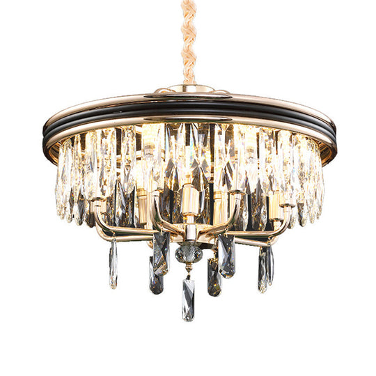 Black Crystal Pendant Chandelier With 7 Lights - Simplicity Design