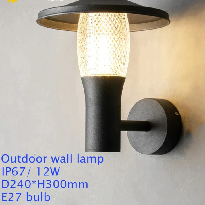 Modern IP67 Waterproof LED Wall Light – 12W Aluminum Lamp for Indoor/Outdoor Use