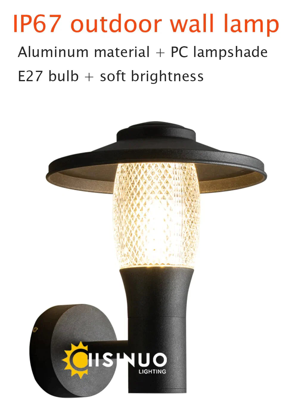 Modern IP67 Waterproof LED Wall Light – 12W Aluminum Lamp for Indoor/Outdoor Use